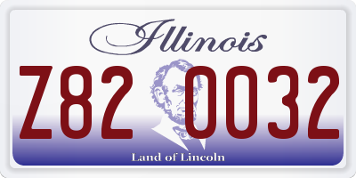 IL license plate Z820032