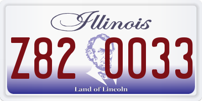 IL license plate Z820033