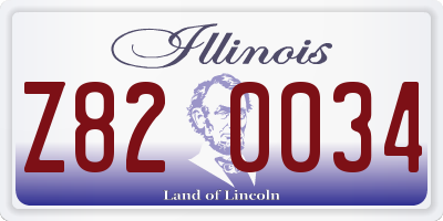 IL license plate Z820034