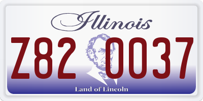 IL license plate Z820037
