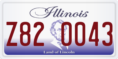 IL license plate Z820043