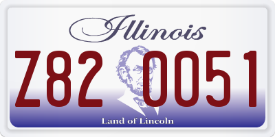 IL license plate Z820051