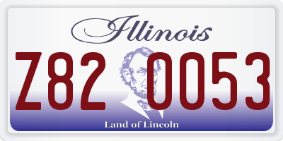 IL license plate Z820053