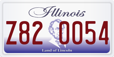 IL license plate Z820054