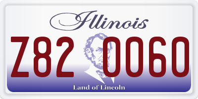 IL license plate Z820060