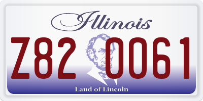 IL license plate Z820061