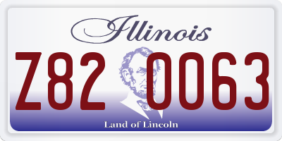 IL license plate Z820063