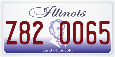 IL license plate Z820065