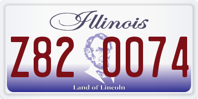 IL license plate Z820074