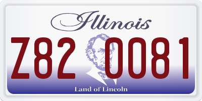 IL license plate Z820081