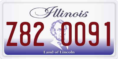 IL license plate Z820091