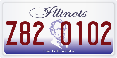 IL license plate Z820102