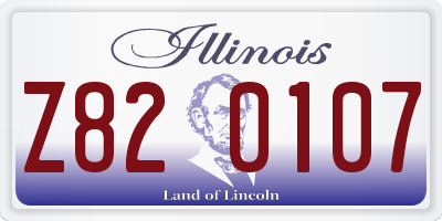 IL license plate Z820107