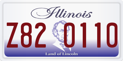 IL license plate Z820110