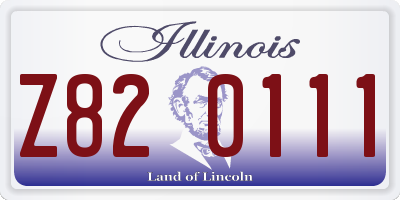 IL license plate Z820111