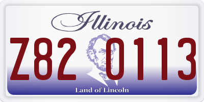 IL license plate Z820113