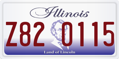 IL license plate Z820115