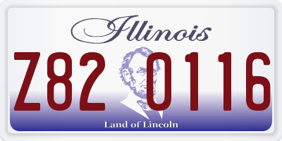 IL license plate Z820116