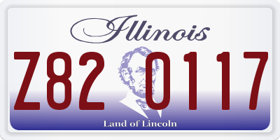 IL license plate Z820117