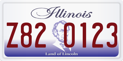 IL license plate Z820123