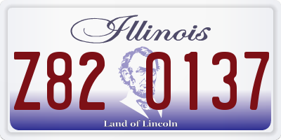 IL license plate Z820137