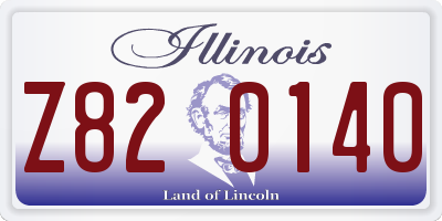 IL license plate Z820140