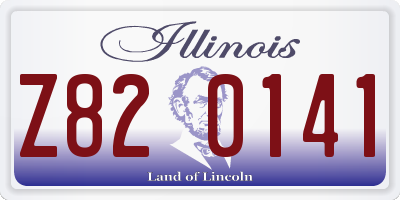 IL license plate Z820141