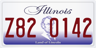 IL license plate Z820142