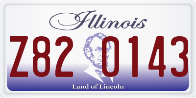 IL license plate Z820143