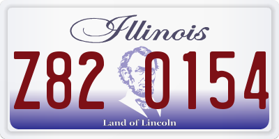 IL license plate Z820154