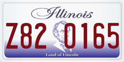 IL license plate Z820165