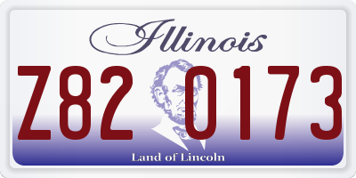 IL license plate Z820173