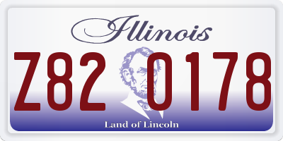 IL license plate Z820178
