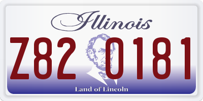 IL license plate Z820181