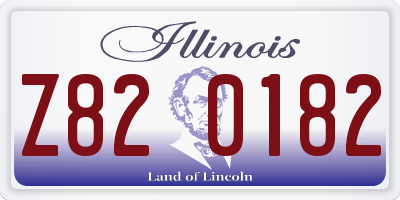 IL license plate Z820182