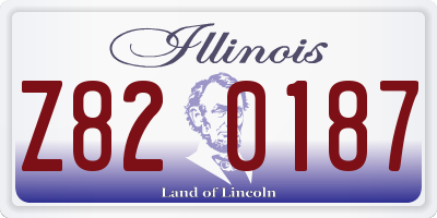 IL license plate Z820187