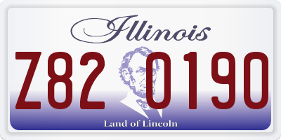 IL license plate Z820190