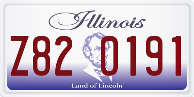 IL license plate Z820191