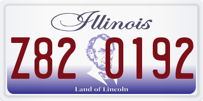 IL license plate Z820192