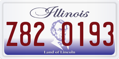 IL license plate Z820193