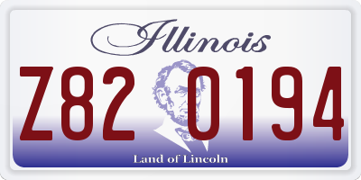 IL license plate Z820194