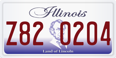 IL license plate Z820204