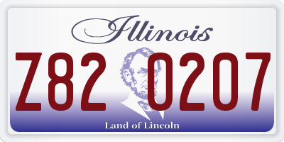 IL license plate Z820207