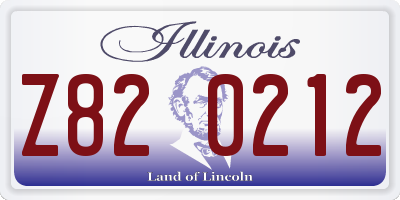 IL license plate Z820212