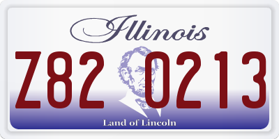 IL license plate Z820213