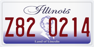 IL license plate Z820214