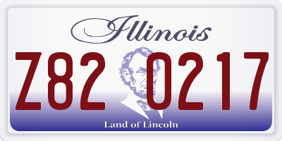 IL license plate Z820217