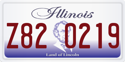 IL license plate Z820219