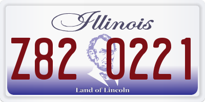 IL license plate Z820221