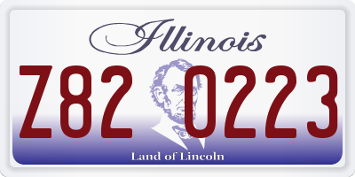 IL license plate Z820223